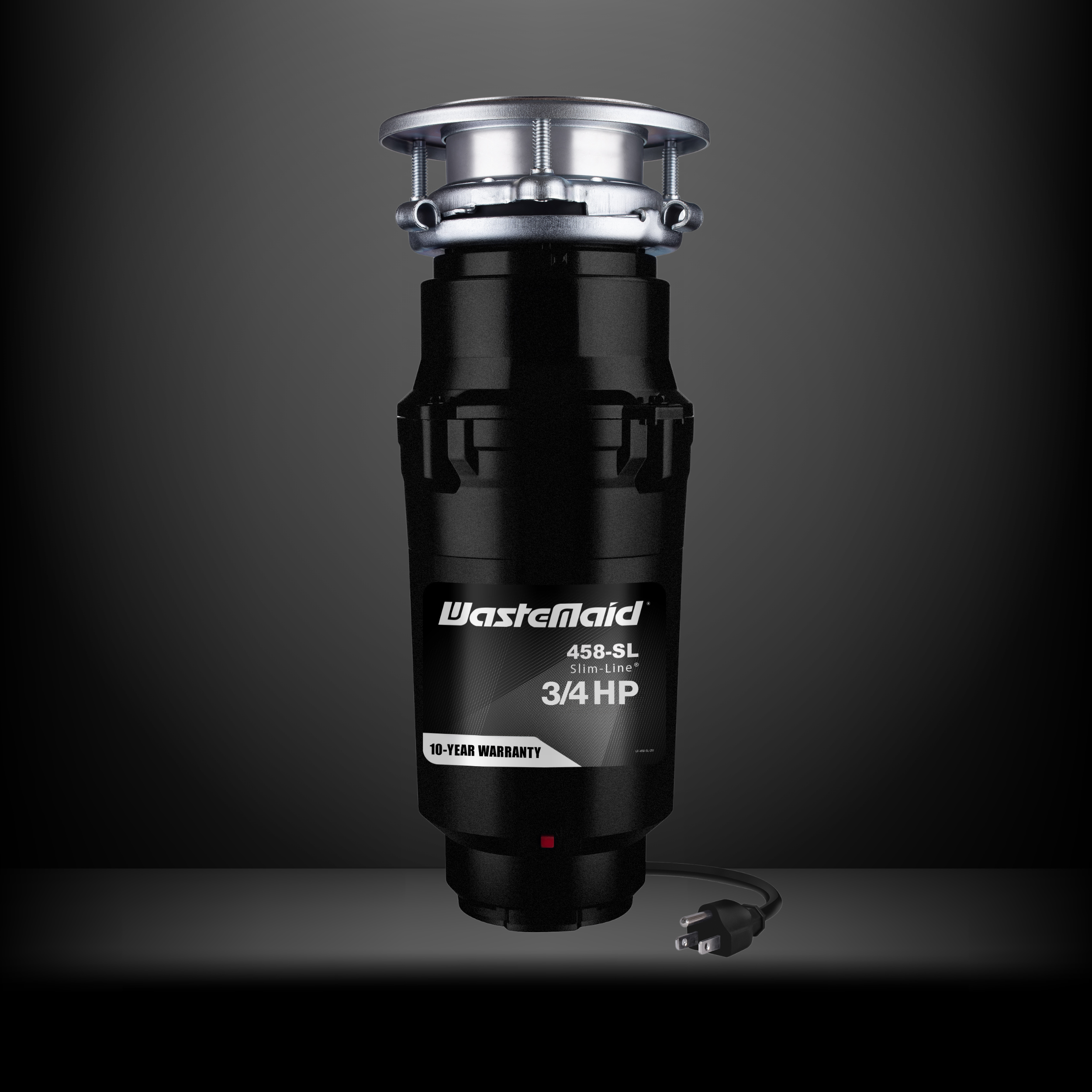 Wastemaid garbage disposal unit on a dark background