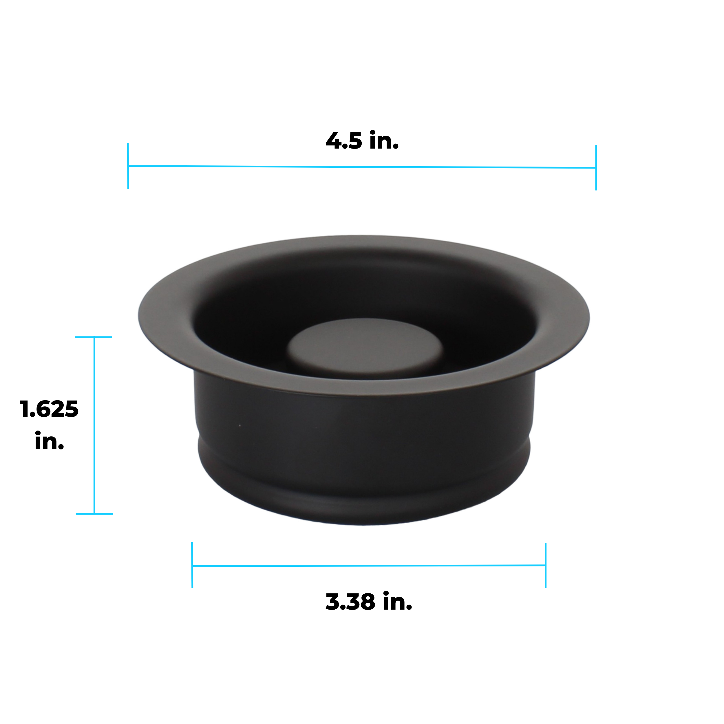 Black disposal drain kit dimensions