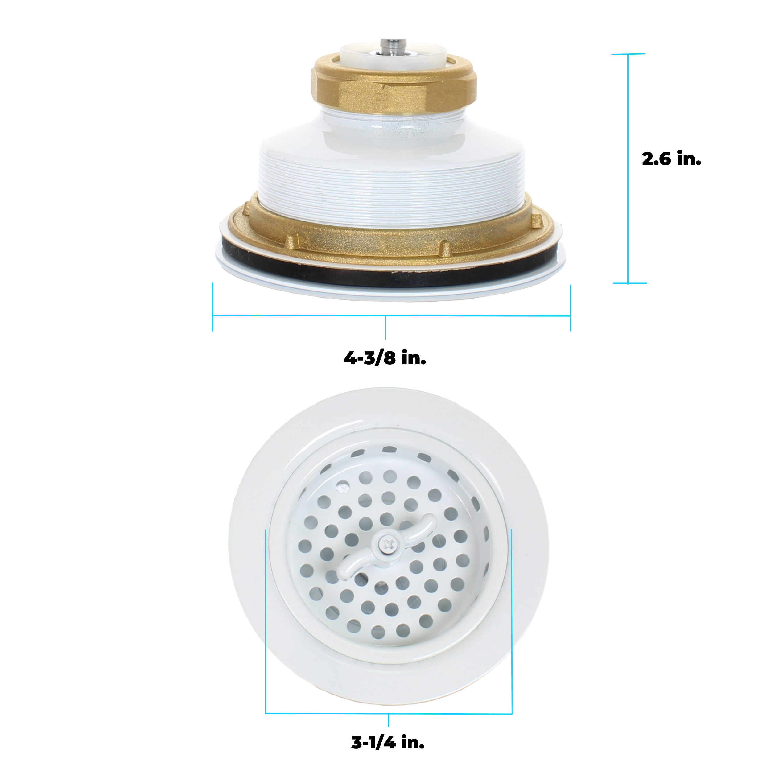 disposal white strainer basket dimensions