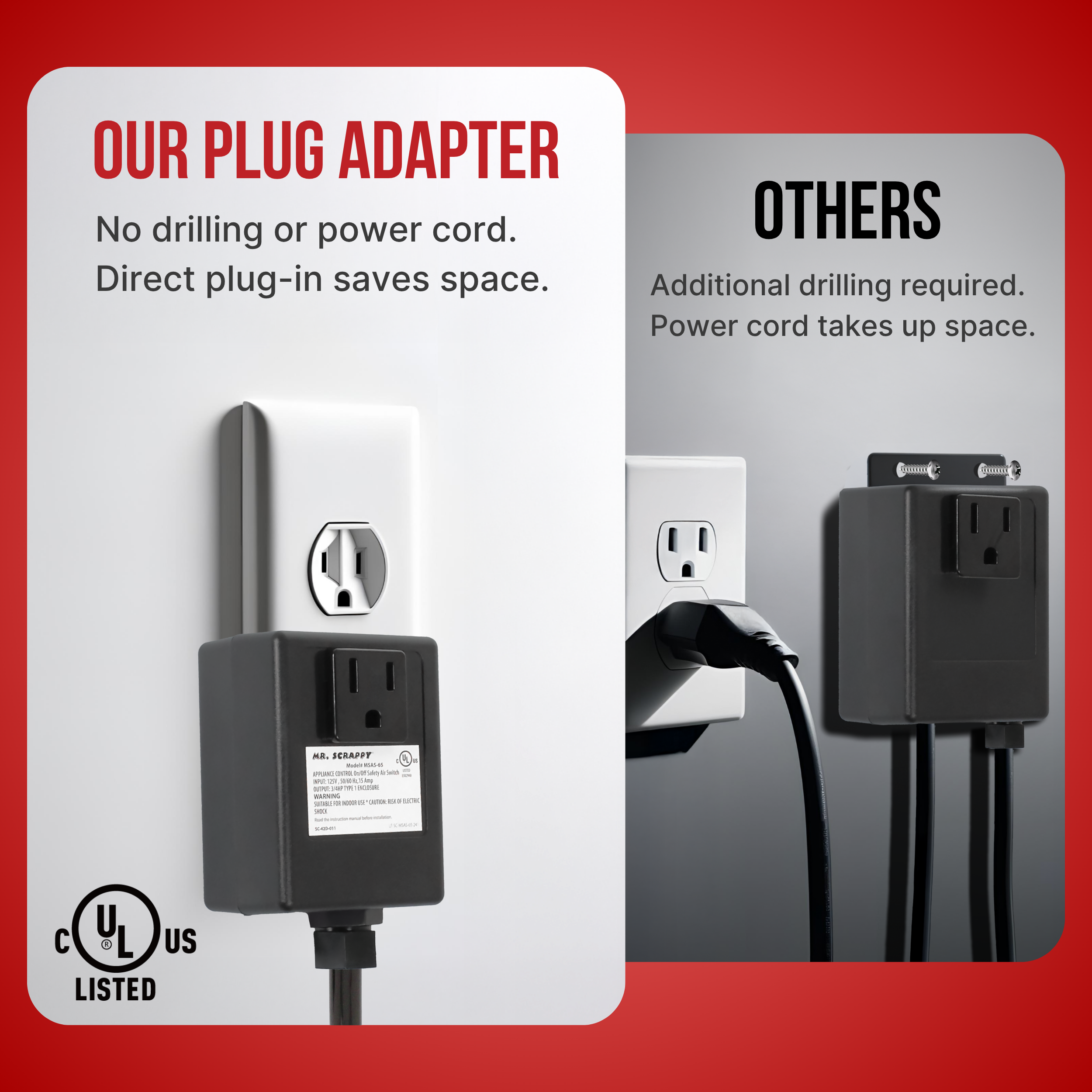 Disposal air switch power box comparison to competitors