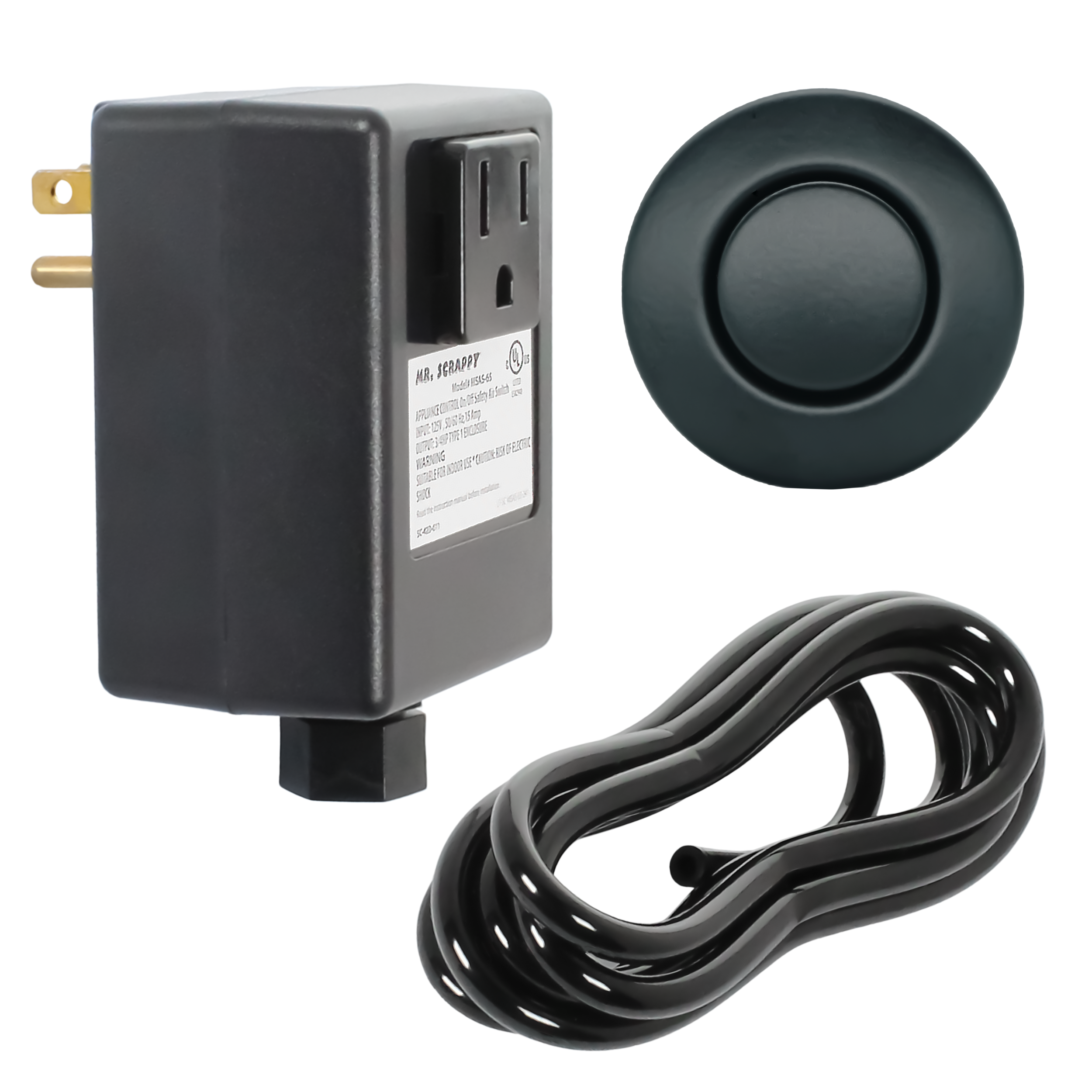 Disposal air switch kit with black button