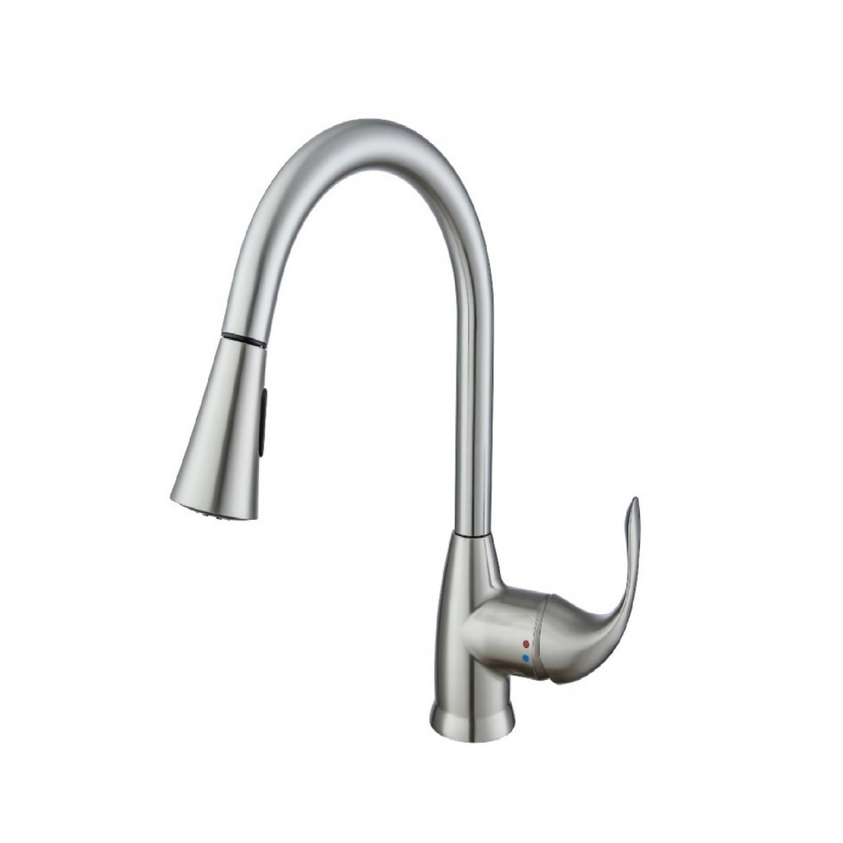 Modern kitchen faucet on a white background