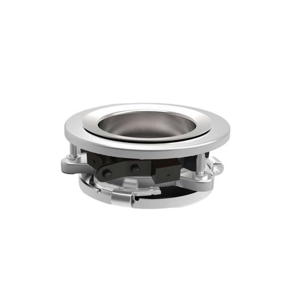 3-bolt mount assembly with silver guard accessory attached